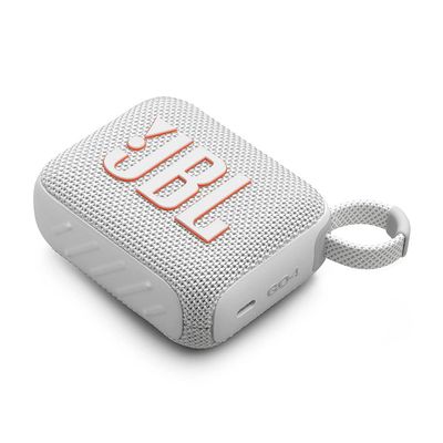 Caixa de Som Portátil JBL GO 4 com 4,2 W RMS, Bluetooth 5.3 e Resistência à Água IP67 - Branca