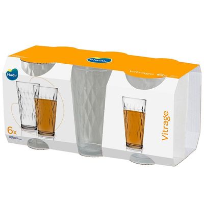 Conjunto de Copos Nadir Vitrage 350ml - 6 Peças
