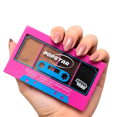 Paleta para Sobrancelhas Brown Mix 4 Cores – Alta Pigmentação, Acabamento Natural e Fixação Duradoura