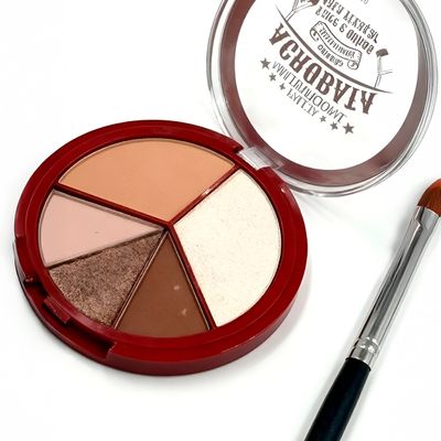 Paleta de Maquiagem Multifuncional 5 em 1 – Iluminador, Bronzer, Contorno e Sombra | Alta Pigmentação e Longa Duração