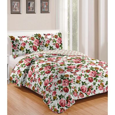Colcha Casal Bouti Patchwork Microfibra Rozac Branco UN / Branco