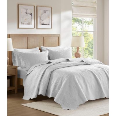 Jogo De Colcha Queen Milão 150 Fios Corttex Branco UN / Branco