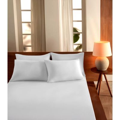 Jogo De Cama King Malha 3 Peças Liso Vivaldi Branco UN / Branco