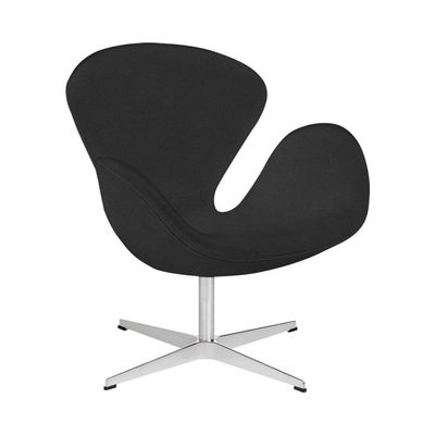 Poltrona Swan Office Giratória Linho Preto