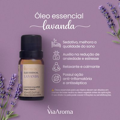 Óleo Essencial de Lavanda Via Aroma - 10ml