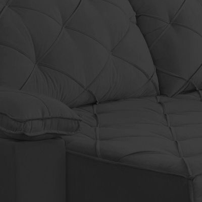 Sofá Retrátil E Reclinável 2,70m Clara | Conforto Premium E Design Elegante | Lansof Cores Grafite