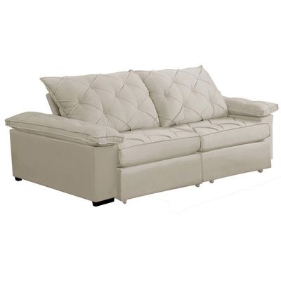 Sofá Retrátil E Reclinável 2,60m Clara | Conforto Premium E Design Elegante | Lansof Cores Bege
