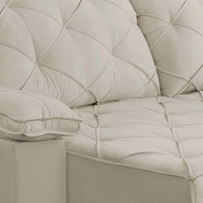Sofá Retrátil E Reclinável 2,60m Clara | Conforto Premium E Design Elegante | Lansof Cores Bege