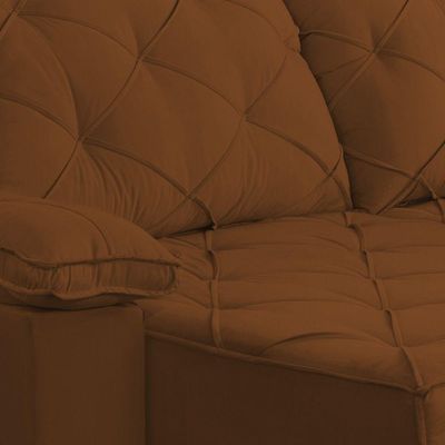 Sofá Retrátil E Reclinável 2,60m Clara | Conforto Premium E Design Elegante | Lansof Cores Terracota