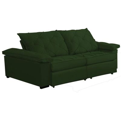 Sofá Retrátil E Reclinável 2,50m Clara | Conforto Premium E Design Elegante | Lansof Cores Verde