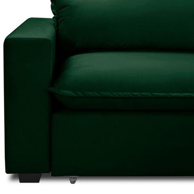 Sofá Retrátil E Reclinável 2 Lugares 2,20m Andreza Veludo Lansofbr Verde