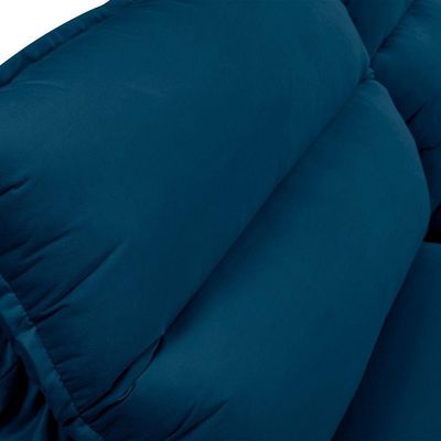 Sofá Retrátil E Reclinável 2 Lugares 2,10m Andreza Veludo Lansofbr Azul Marinho
