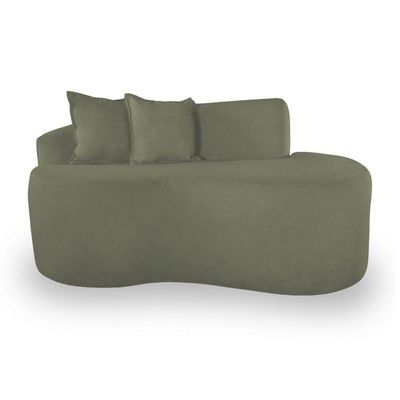 Sofá Orgânico Sala E Recepção Bouclé Verde