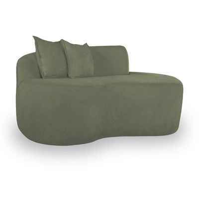 Sofá Orgânico Sala E Recepção Bouclé Verde