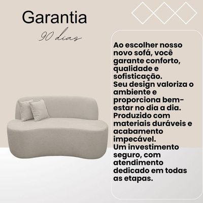 Sofá Ondulado Orgânico Pequeno 2 Lugares Sala Bouclé Bouclé Cinza Chumbo