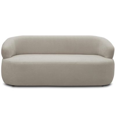 Sofá 3 Lugares Orgânico Sala De Estar Living 170cm Carmen F04 Veludo Bege - Lyam Decor
