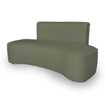 Sofá Forma Orgânico 3 Lugares Recepção Sala Curvo Escritório Menta