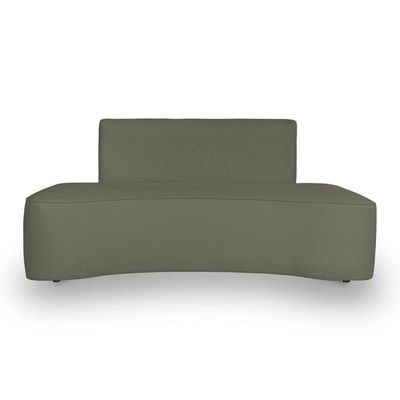 Sofá Forma Orgânico 3 Lugares Recepção Sala Curvo Escritório Menta