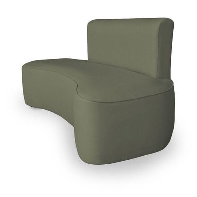 Sofá Forma Orgânico 3 Lugares Recepção Sala Curvo Escritório Menta