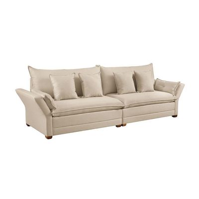 Sofá Fixo 3 Lugares M-198 2,30m Estofados Martins Creme