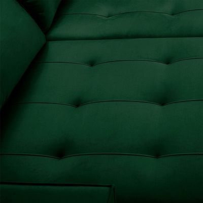 Sofa Retratil Reclinavel 2 Lugares 2,20 Vitória Veludo Verde Lansofbr