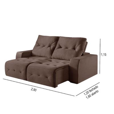 Sofa Martins M-185 02 Md.1.20 - V-211 Marrom