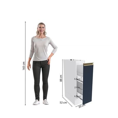 Nicho Porta Condimentos Celeste Kappesberg 100% Mdf Branco/azul 20cm