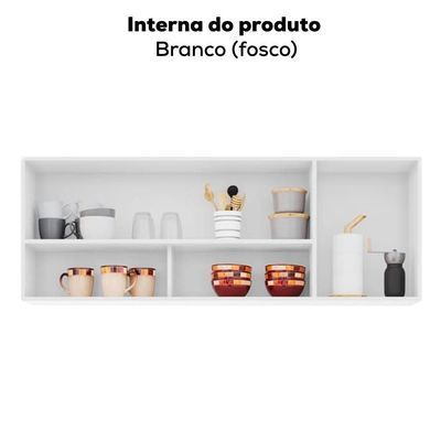 Armario Aereo 2 Portas Bp 150 Cm Maya Branco Eratto Moveis