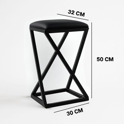 Kit 2 Banqueta Baixa Cozinha 50 Cm Balcão Bar Gourmet Corino Cor:caramelo