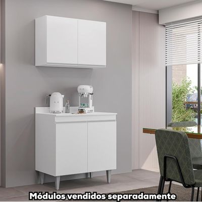 Armario Aereo 2 Portas Bp 80 Cm Isis Branco