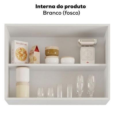 Armario Aereo 2 Portas Bp 80 Cm Isis Branco