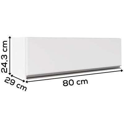 Armario Aereo 1 Porta Basculante Bp 80cm Fiorella Branco