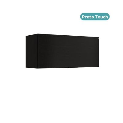 Armário Aéreo Escritório 1 Porta Miami Carraro Preto Touch