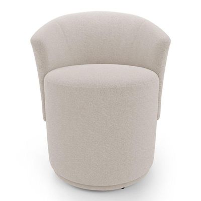 Kit 02 Poltronas E 01 Namoradeira Orgânica Mavi Bouclê Bege - Desk Design