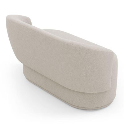 Kit 02 Poltronas E 01 Namoradeira Orgânica Mavi Bouclê Bege - Desk Design