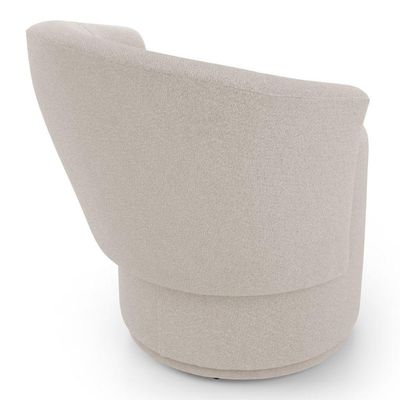 Kit 02 Poltronas E 01 Namoradeira Orgânica Mavi Bouclê Bege - Desk Design