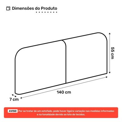 Cabeceira Painel Orgânico Cama Box Casal Padrão Aira 140cm Dobrável Bouclé Off White - Desk Design