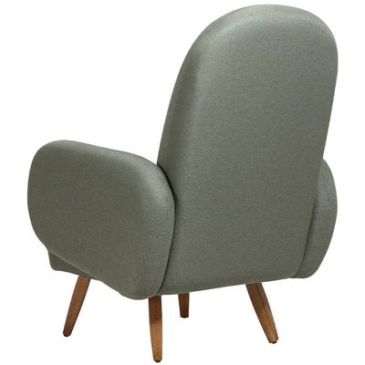 Poltrona De Amamentação Fixa Pés Manu Dolce D02 Tramado Verde C-296 - Lyam Decor