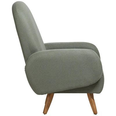 Poltrona De Amamentação Fixa Pés Manu Dolce D02 Tramado Verde C-296 - Lyam Decor