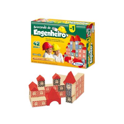 Brincando de Engenheiro Xalingo com 42 Peças UNICA