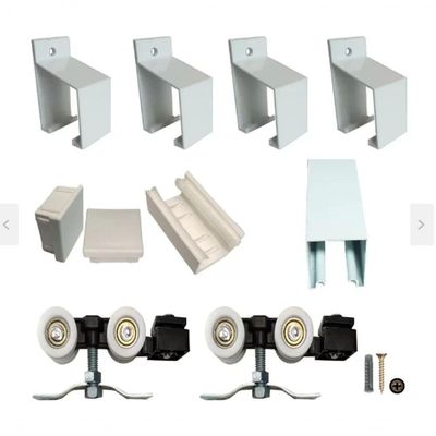 Porta De Correr Verniz Com Kit Alumínio Branco - 210x100