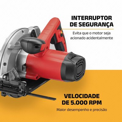 Serra Circular Mondial Vermelho 1500W FSC-04 220V