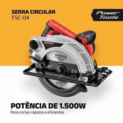 Serra Circular Mondial Vermelho 1500W FSC-04 220V