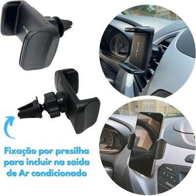 Suporte Para Celular Carro 360 Graus Com Ventosa Silicone E Base Giratória