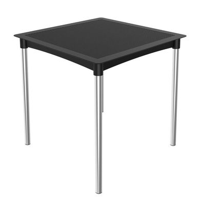 Mesa Quadrada Atto Ratan Preto Grifit