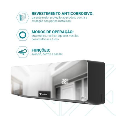 Ar-Condicionado Prime Air Split Inverter 24000BTUs 24QG 220V