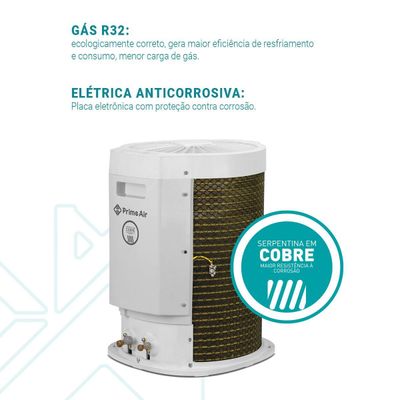 Ar-Condicionado Prime Air Split Inverter 24000BTUs 24QG 220V