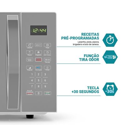 Micro-ondas 28L Philco Pintura Limpa Fácil 1100W PMO30S 127V