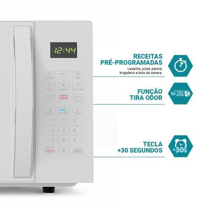 Micro-ondas Philco 28L Branco Pintura Limpa Fácil PMO30B 127V