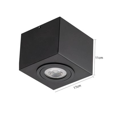 Kit 2 Plafons de Sobrepor Preto Box Bivolt Dital Bivolt